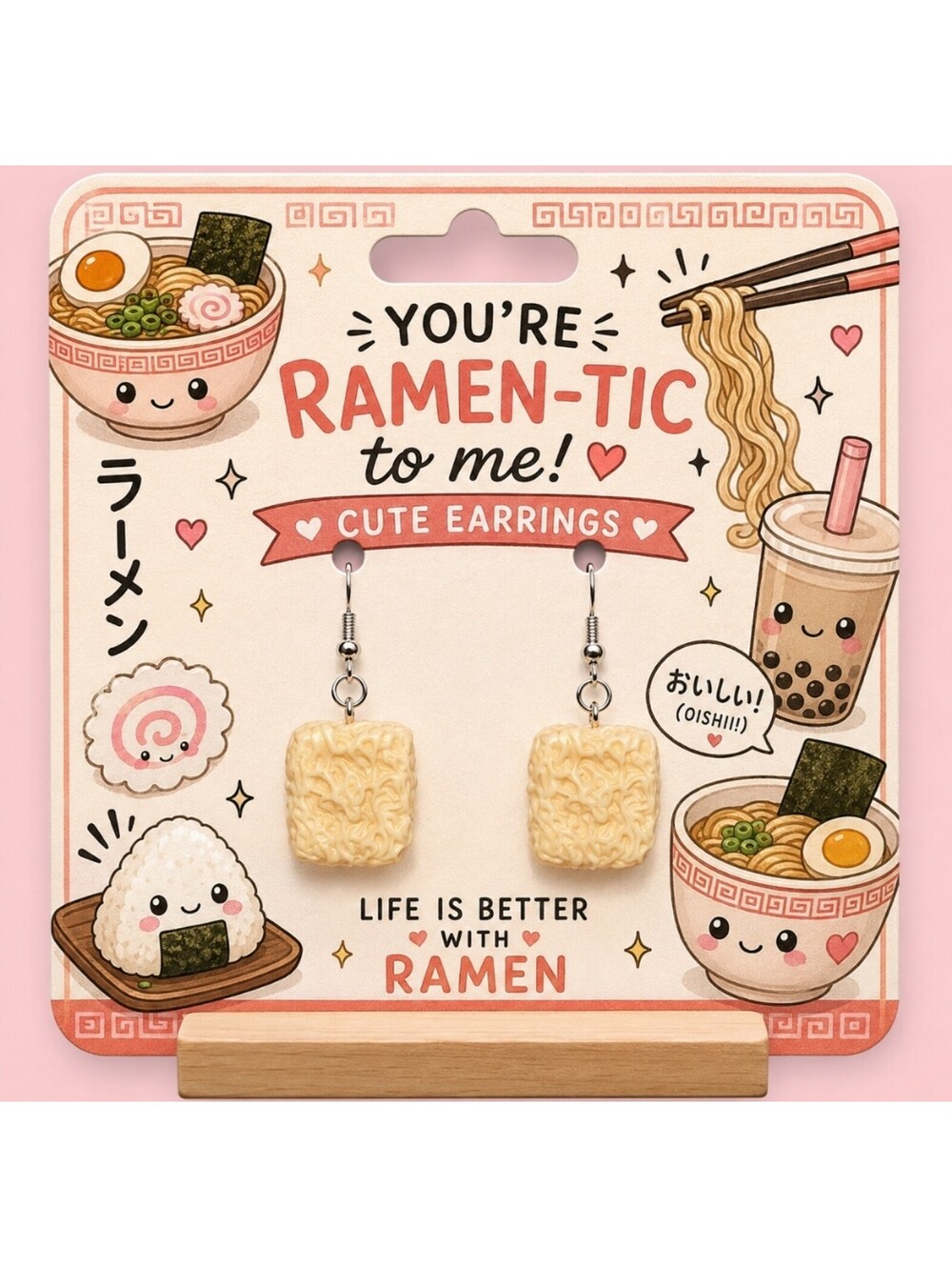 Fun Jewelry Yummy Ramen Noodles Novelty Hypoallergenic Dangle Earrings